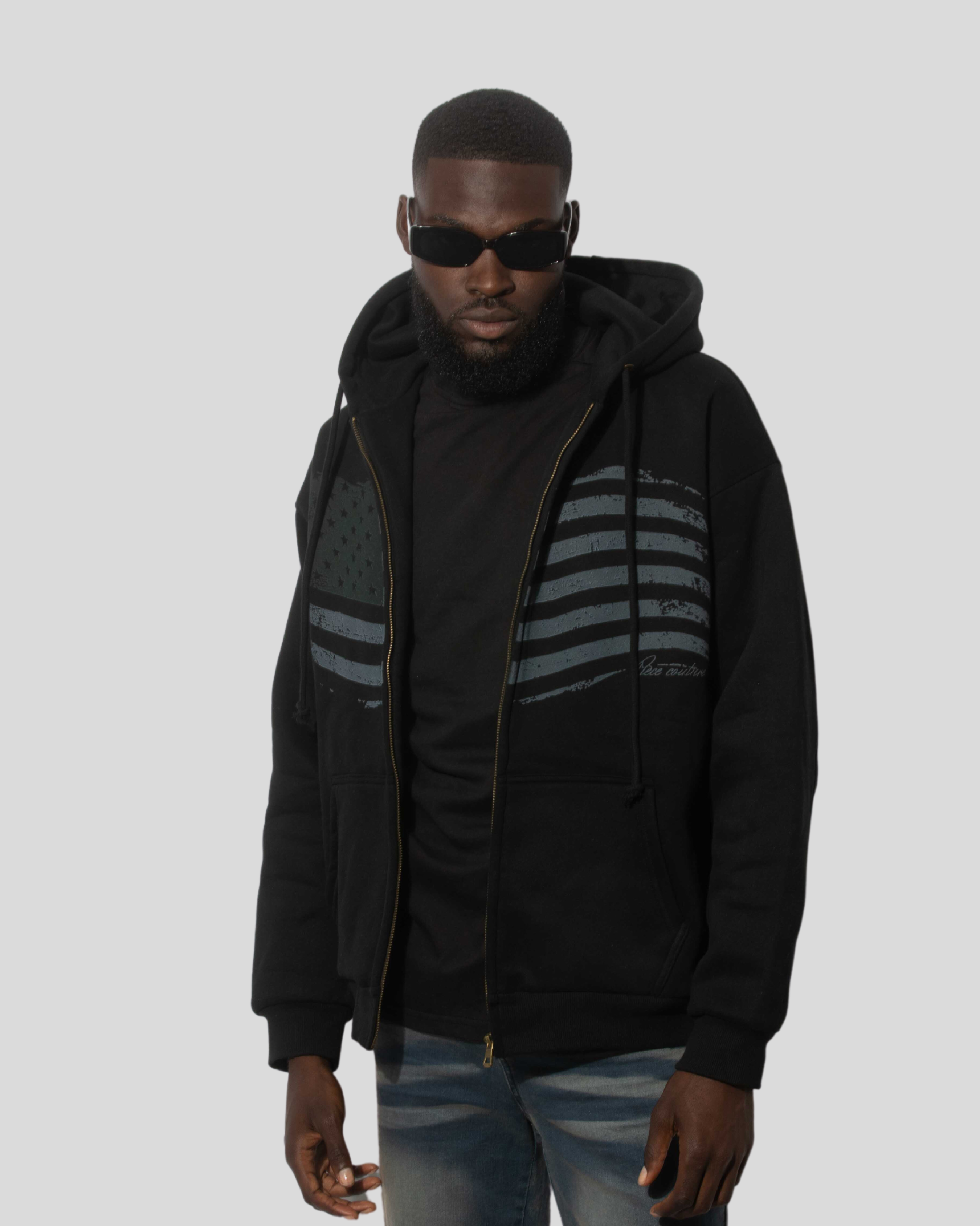 American Flag zipper hoodie