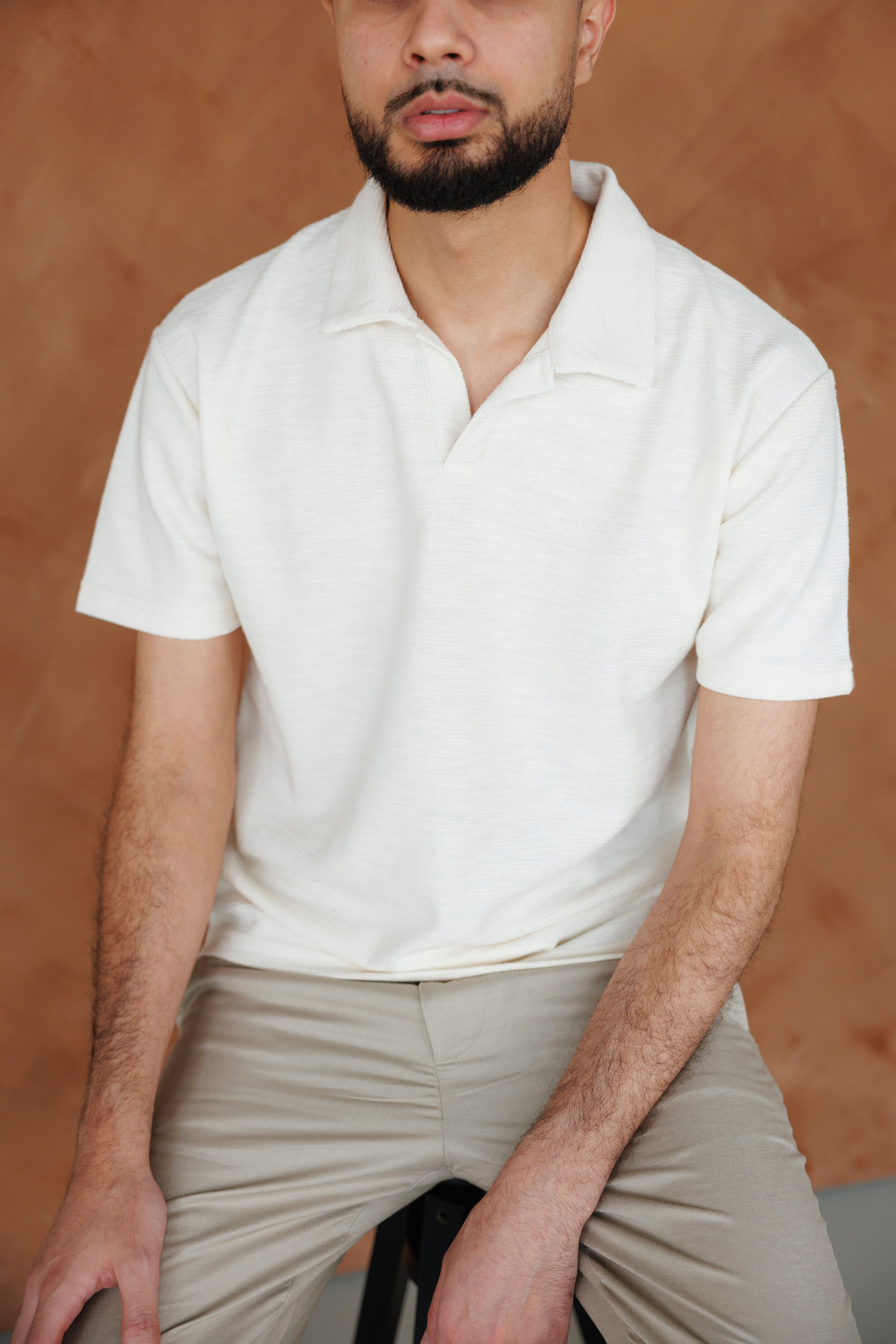 COTTON BLEND KNITTED POLO