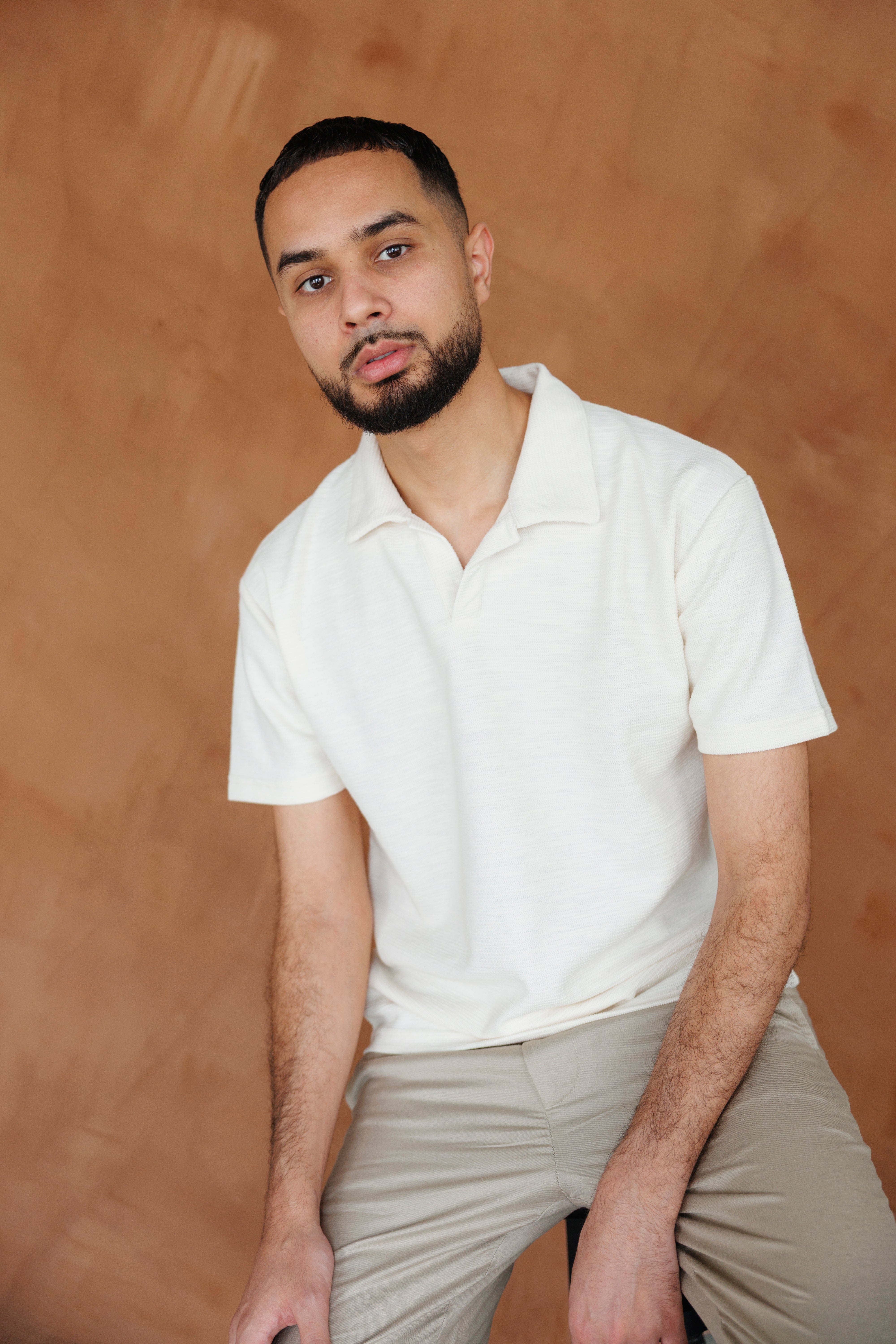 COTTON BLEND KNITTED POLO