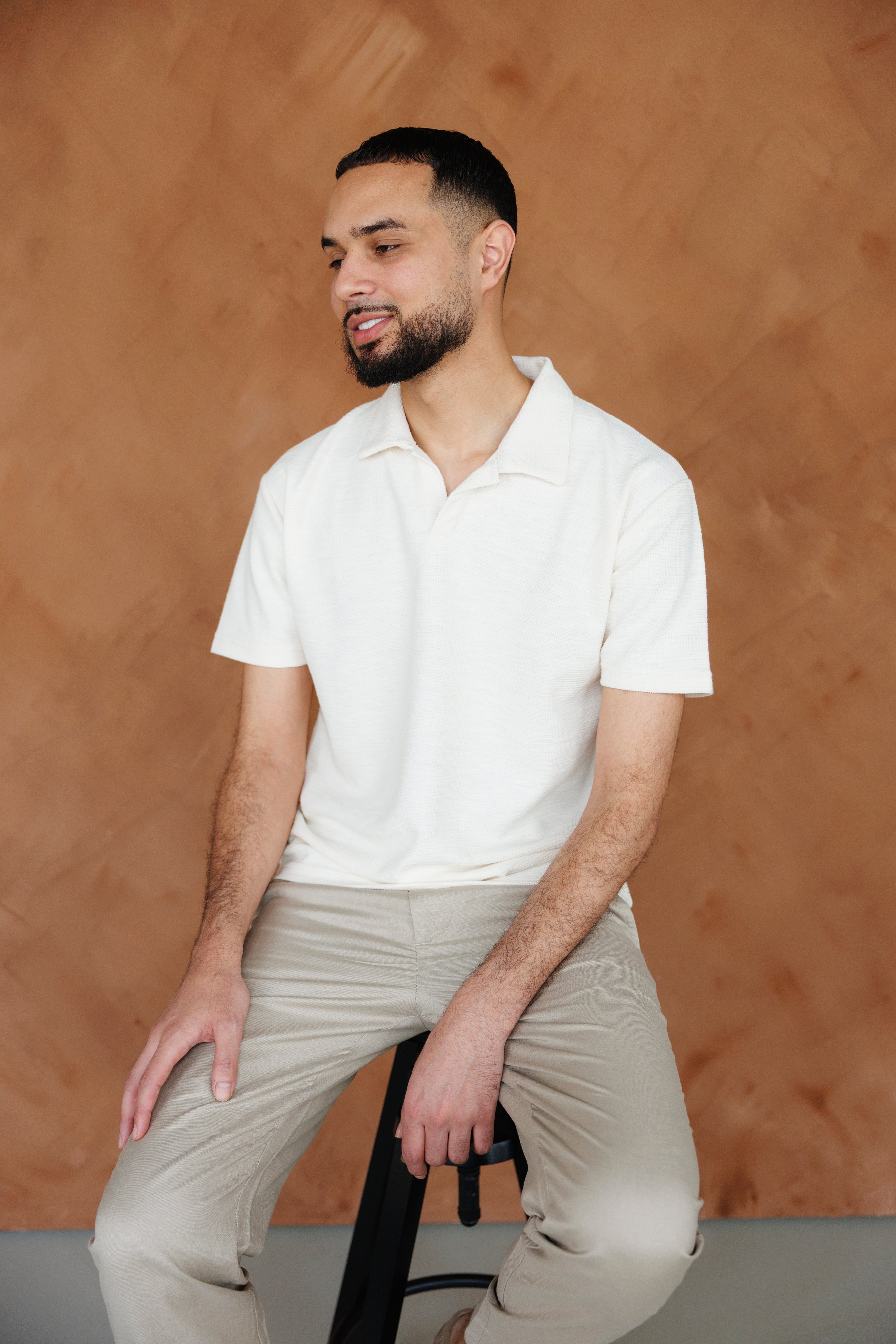 COTTON BLEND KNITTED POLO