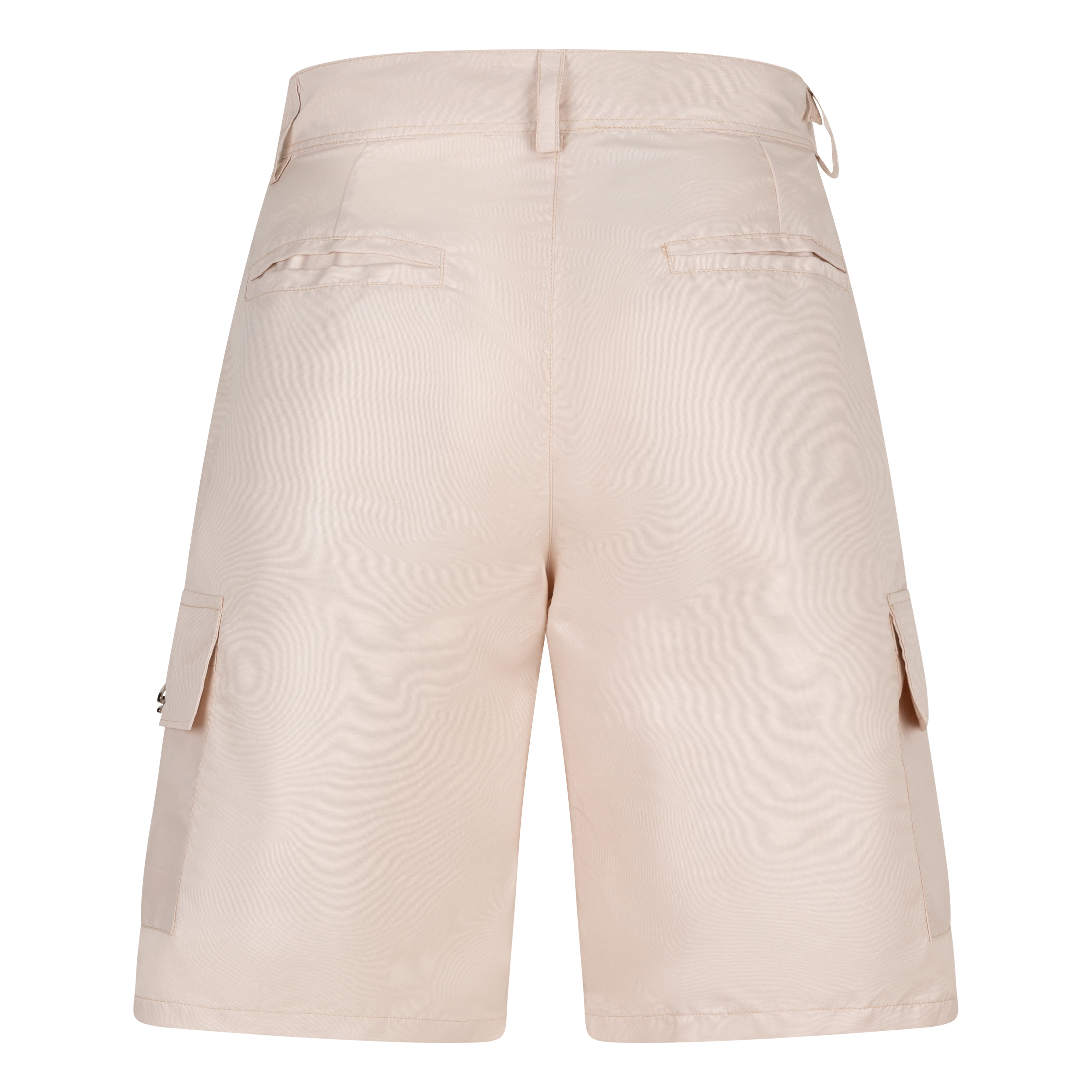 Picou Beige/cream Nylon Short offers a loose fit and feature two large side pockets and belt loops with a metal logo. The shorts come with a slightly pleated front and boast a trendy, luxury design, making them perfect for a special occasion or relaxed wear.